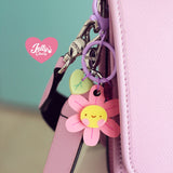 Llavero margarita rosa