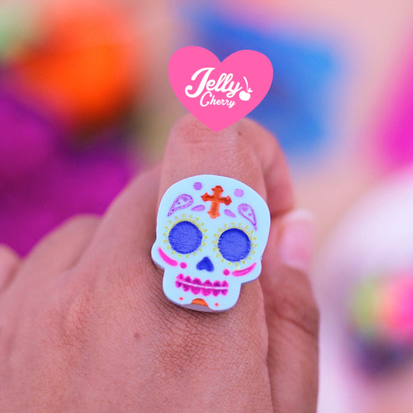 Anillo calaverita azul