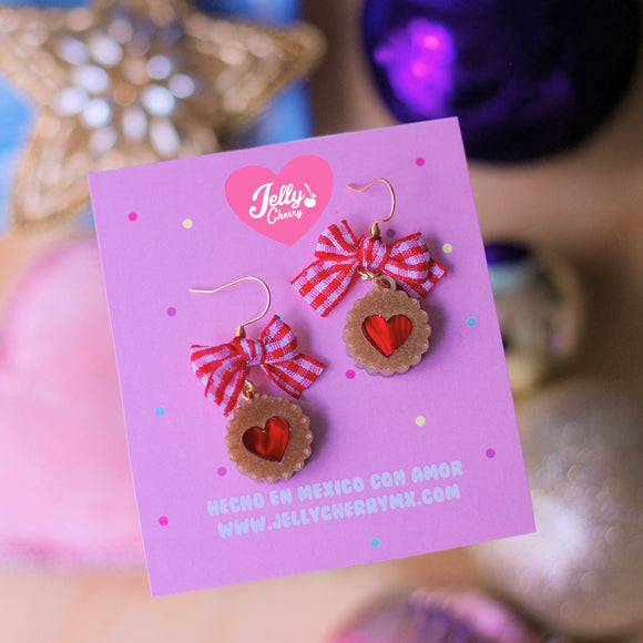 Aretes galleta de mermelada