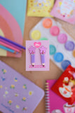 Aretes Lápiz Morado