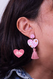 Aretes Corazón Talavera rosa