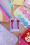 Aretes Crayola Roja