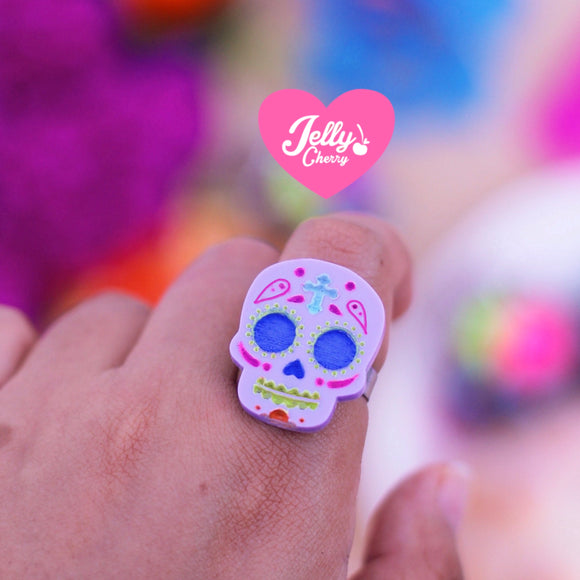 Anillo calaverita morada
