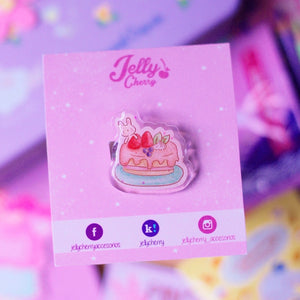 Pin acrílico tarta