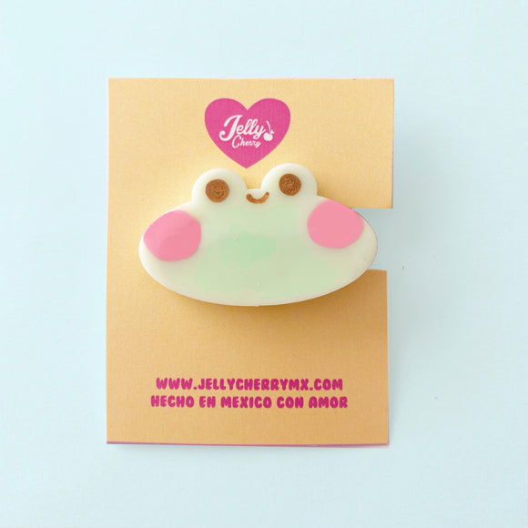 Broche de cabello rana