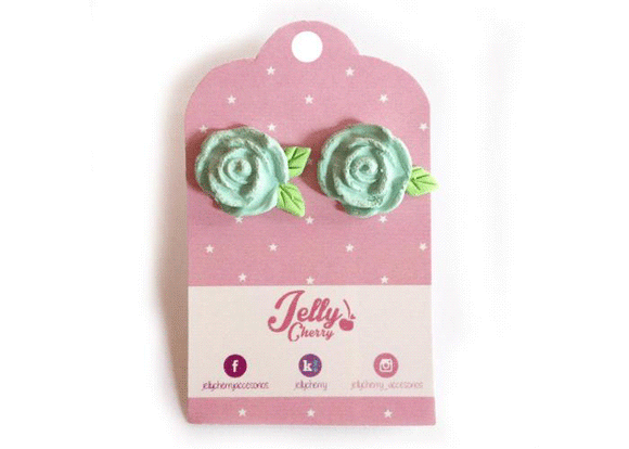 Aretes Rosa menta
