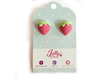 Aretes fresa rosa