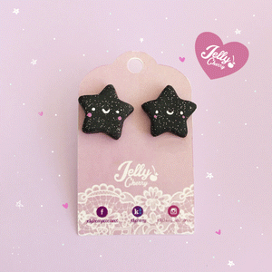 Aretes estrella negra