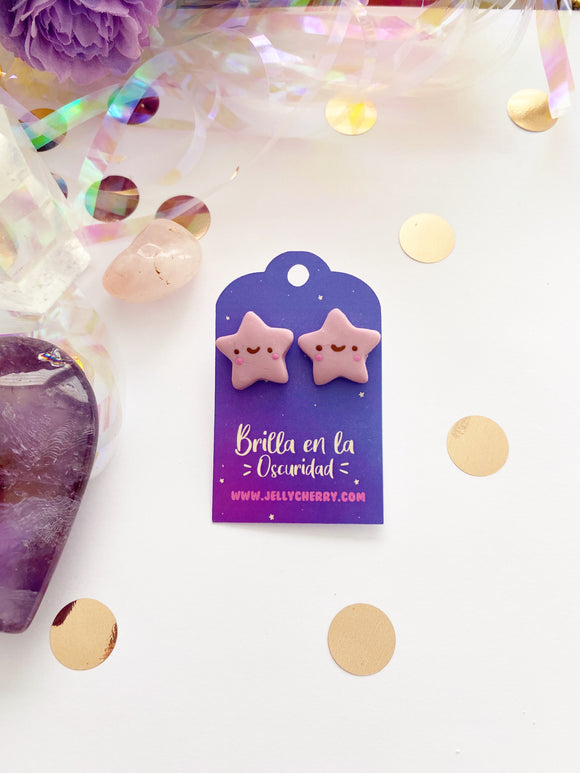 Aretes estrella morada