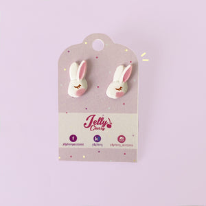 Aretes conejo blanco