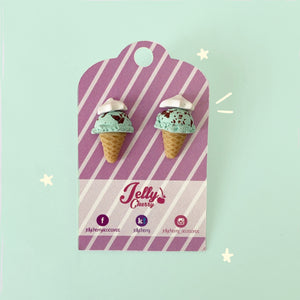 Aretes Helado menta