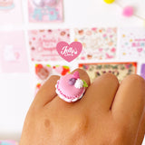 Anillo macarron rosa