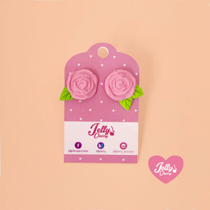 Aretes Rosa rosa clarito