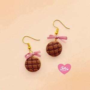 Aretes concha chocolate