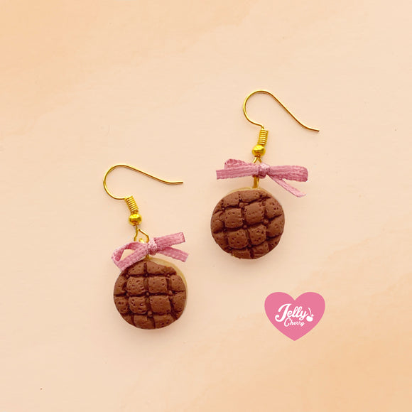 Aretes concha chocolate