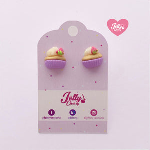 Aretes cupcake lila