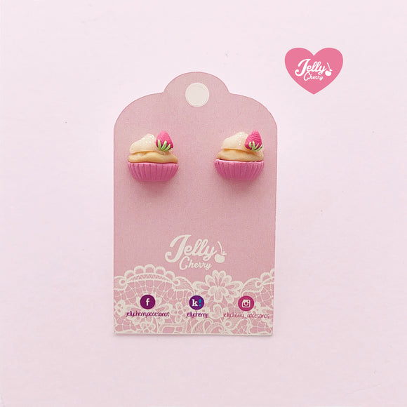 Aretes cupcake Rosa