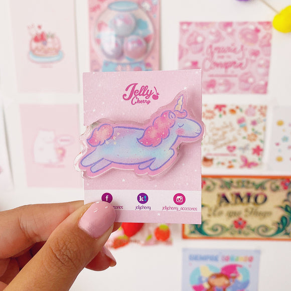 Broche de cabello unicornio