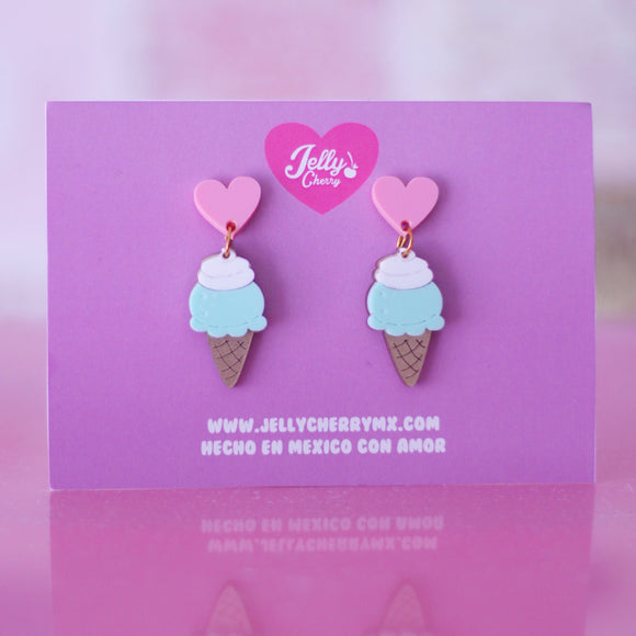 Aretes helado de menta