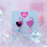 Aretes corazón de gota
