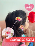 Broche de cabello de fresas