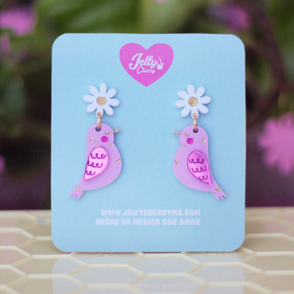 Aretes colorín morado