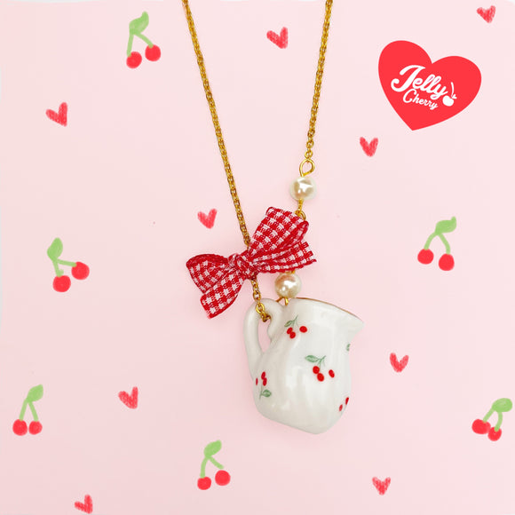 Collar jarrita cerezas