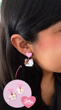 Aretes gatos con crema