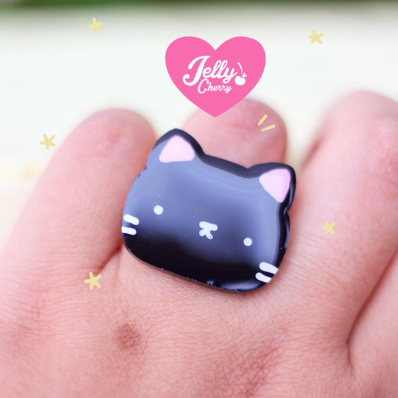 Anillo gatito negro