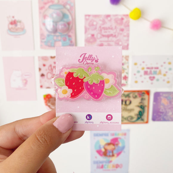 Broche de cabello de fresas