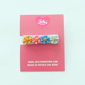 Broche flores azules