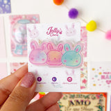 Broche de cabello conejos