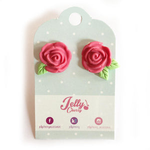 Aretes rosa rosa