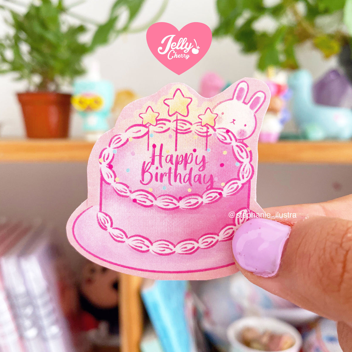 Sticker Pastel de cumpleaños – Jelly Cherry Accesorios